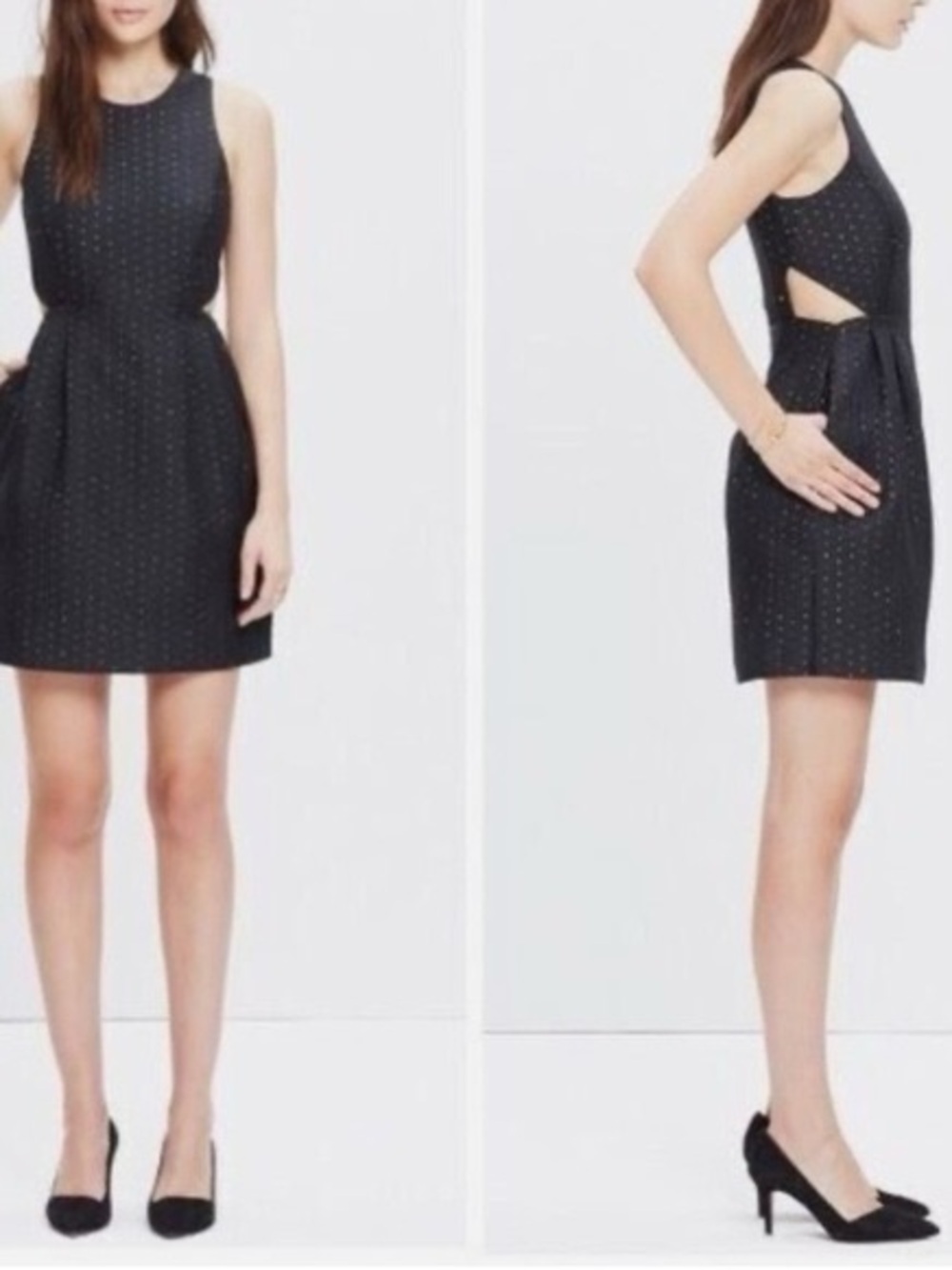 Madewell Nightfall Jacquard Cutout Dress
